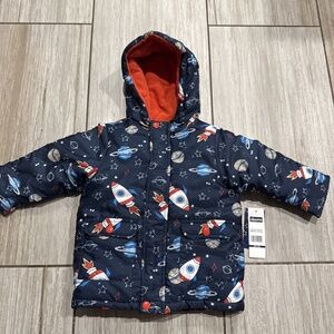 Wippette Fleece Lined Rocket Print Coat